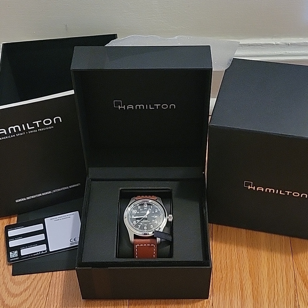 Hamilton Men's Watch with Brown Leather Strap